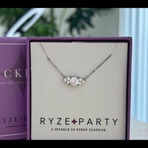 Ryze Party “White Frost CZ” Sterling Silver Necklace